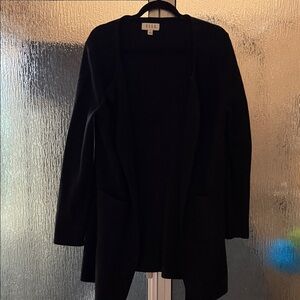 Elle Black Long Cardigan Sweater